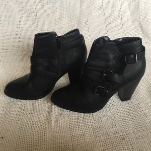 Forever Black Ankle Booties with Heel